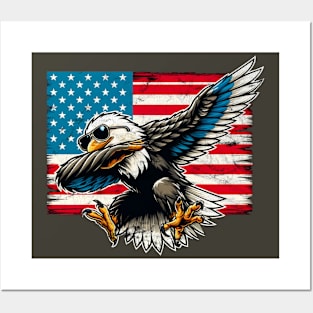 USA Eagle Dabbing Posters and Art